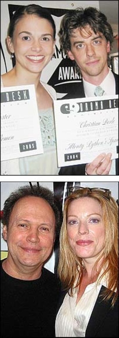From Top: Sutton Foster and Christian Borle; Billy Crystal and Sherie Rene Scott