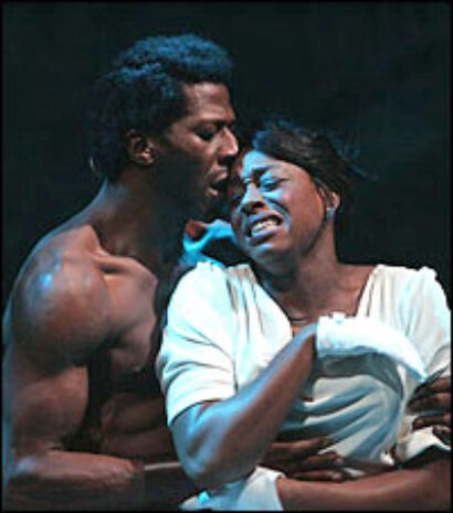 Cornell S. John and Nicola Hughes in Porgy and Bess.