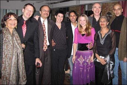 From Left: Madhur, Tyler Marchant, Sudhir Vaishnav, Anne Marie Cummings, Maulik Pancholy, Margot White, Robert Ian Mackenzie, Naheed Khan and Alok Tewari.