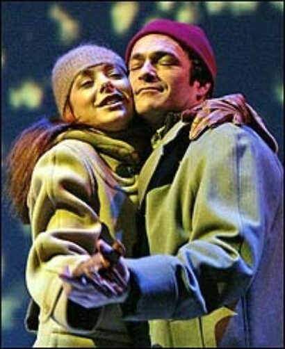 Alyson Hannigan and Luke Perry in When Harry Met Sally
