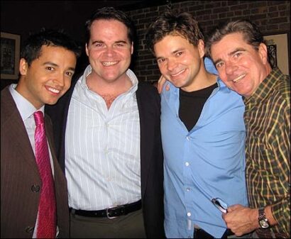 From Left: Jai Rodriguez, John Treacy Egan, Hunter Foster and Gary Beach.