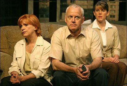 (l.-r.) Bertilla Baker, Jim Madden and Trisha Rapier in <i>Sessions</i>.