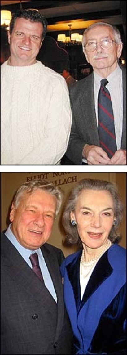 From Top: Michael Cumpsty (left) and Edward Albee; Brian Murray and Marian Seldes