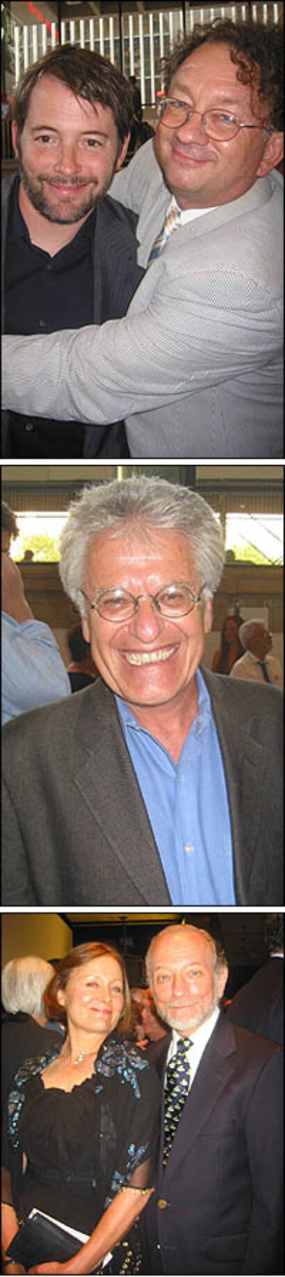 Top: Matthew Broderick and William Ivey Long; Middle; Jerry Zaks; Bottom: Leigh and Jonathan Tunick