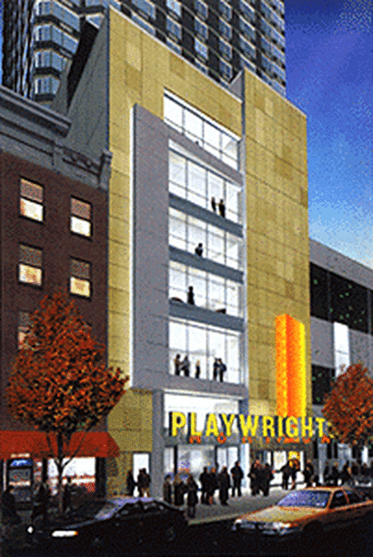 Artist's interpretation of the new Playwrights Horizons facade.