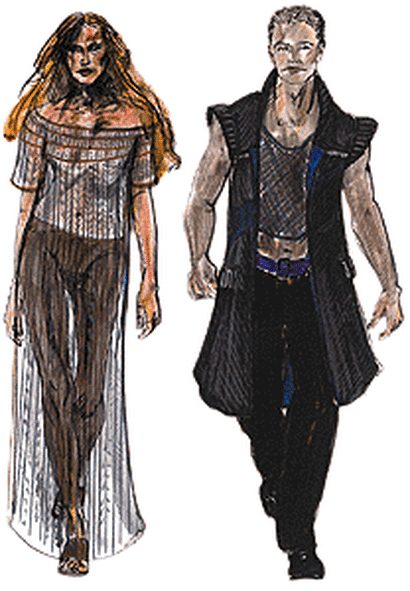 Costume designs for Juliet and Romeo by Ann Hould-Ward.