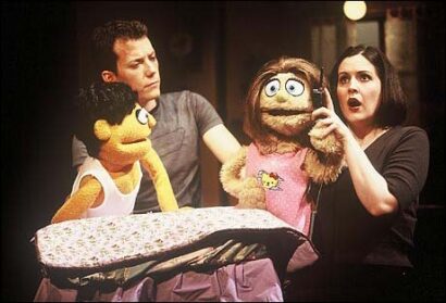 John Tartaglia and Stephanie D'Abruzzo in the original Broadway cast of <i>Avenue Q</i>