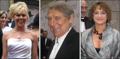 From Left: Laura Bell Bundy, John Cullum and Patti LuPone.