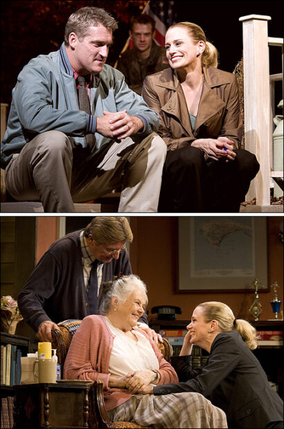 Top: James Colby, Cady Huffman and Mark J. Sullivan (background); Bottom: Larry Bryggman, Lois Smith and Cady Huffman.
