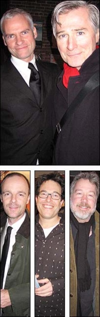 From Top: Martin McDonagh and John Patrick Shanley; Brian F. O'Byrne, Michael Mayer and Tom Hulce.
