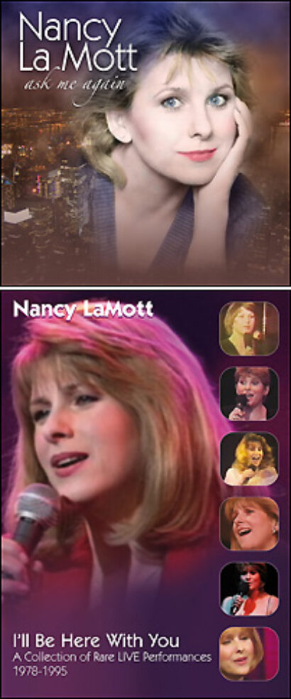 Cover art for new Nancy LaMott CD (top) and DVD (bottom)