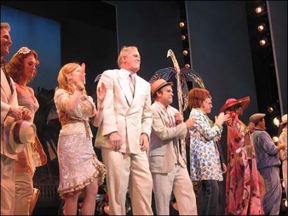 The cast of <i>Dirty Rotten Scoudrels</i> during the benefit