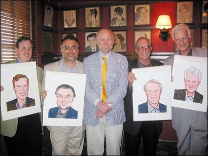 Marc Routh (left), Richard Frankel, Rocco Landesman, Steven Baruch, and Tom Viertel