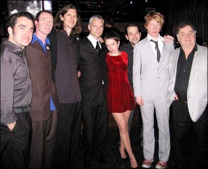 From Left: Brian d'Arcy James, Andrew Connolly, Wilson Milam, Martin McDonagh, Kerry Condon, Jeff Binder, Domhnall Gleeson and Peter Gerety.