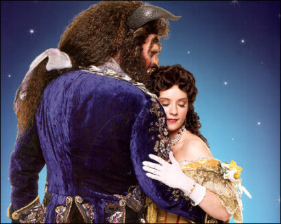 Steve Blanchard and Anneliese Van Der Pol in <i>Beauty and the Beast</i>, closing July 29.
