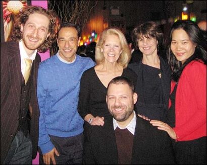 From Left: Daniel Goldstein, Hal Luftig, Daryl Roth, Margo Lion, Lily Hung. Seated: Kenny Finkle.