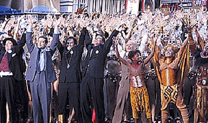 Broadway stars lend their hands to the cause.