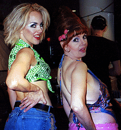 Alice Ripley and Annie Golden at the 2001 Broadway Bares.