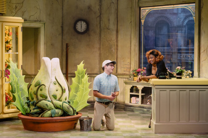Little Shop of Horrors Off-Broadway Production Photos 2026 Joshua Bassett and Joy Woods HR