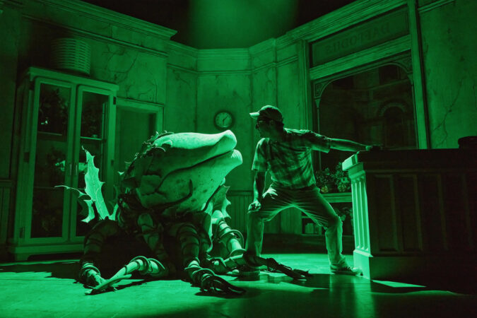 Little Shop of Horrors_Westside Theatre_Production Photos_2022_Audrey II and Skylar Astin_HR
