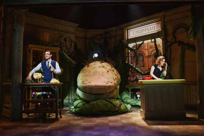 Little Shop of Horrors Off-Broadway Production Photos 2025 Thomas Doherty and Madeline Brewer HR