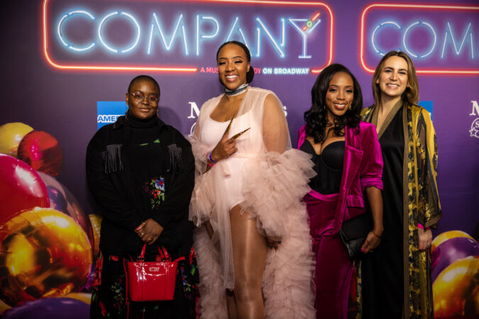 Company_Broadway_Opening Night_2021_Jordan Fleming, TaNisha Fordham, Tavia Rivée Jefferson, and Gina Rattan_HR