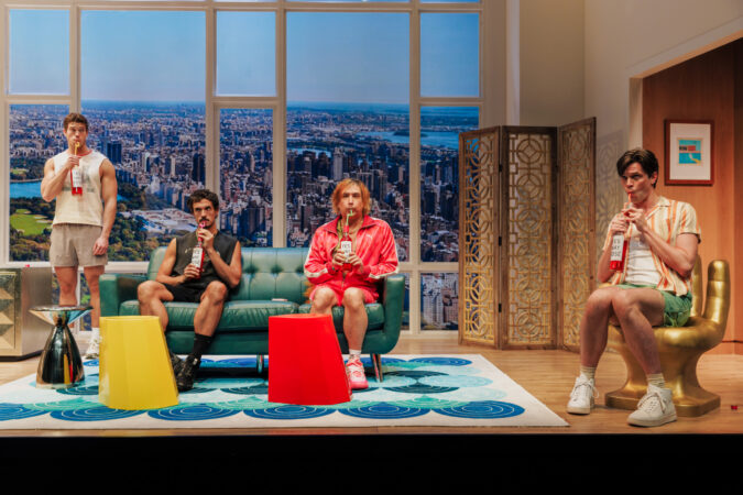 Messy White Gays Off-Broadway Production Photos 2025 Derek Chadwick, James Cusati Moyer, Pete Zias, and Aaron Jackson HR