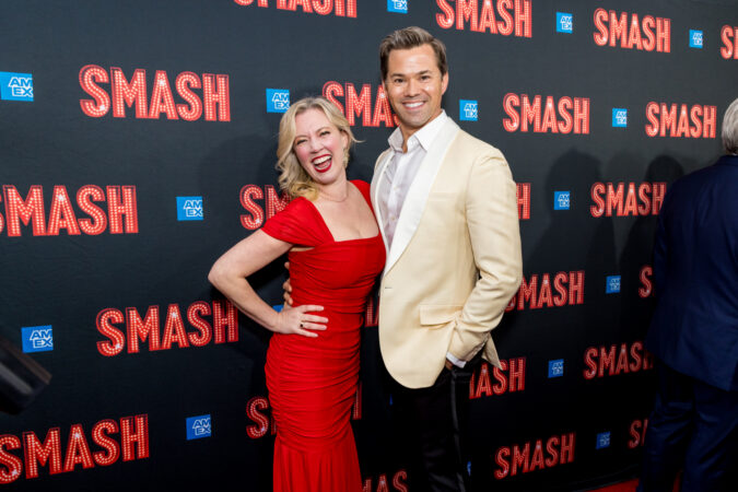 Smash Broadway Opening Night 2025 Patti Murin and Andrew Rannells HR