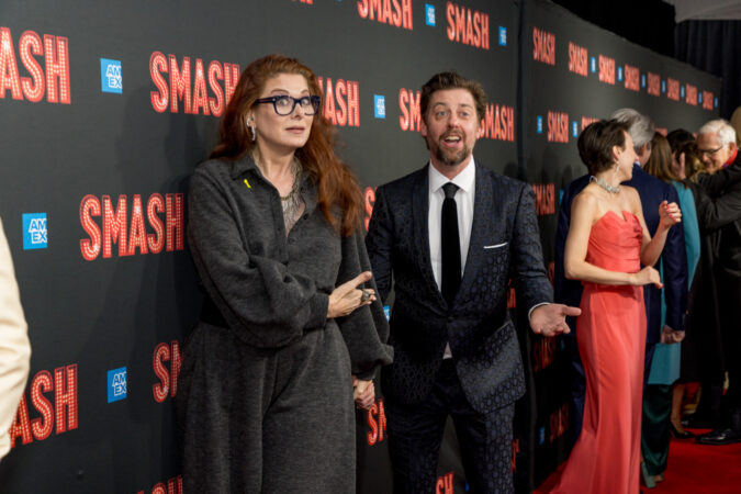 Smash Broadway Opening Night 2025 Debra Messing and Christian Borle HR