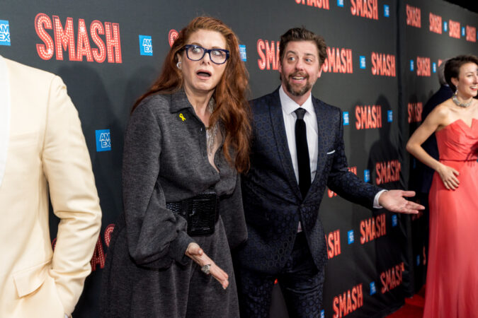 Smash Broadway Opening Night 2025 Debra Messing and Christian Borle HR