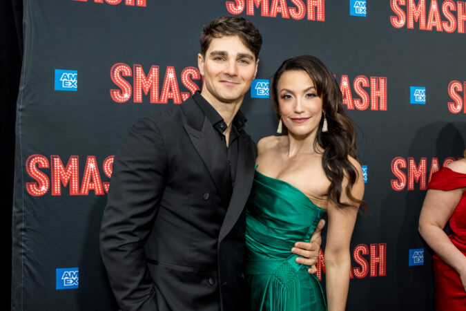 Smash Broadway Opening Night 2025 Austin Colby and Caroline Bowman HR