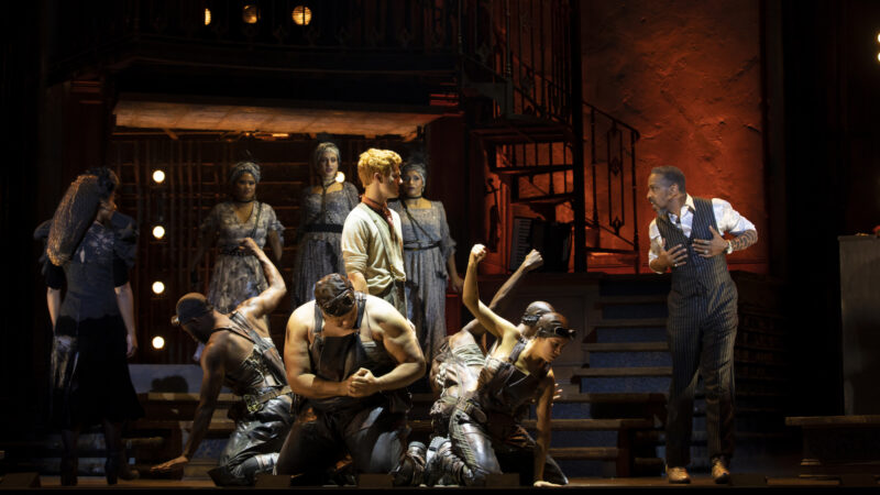Hadestown_National Tour_Production Photos_2021_Nicholas Barasch, Kevyn Morrow, and cast_HR