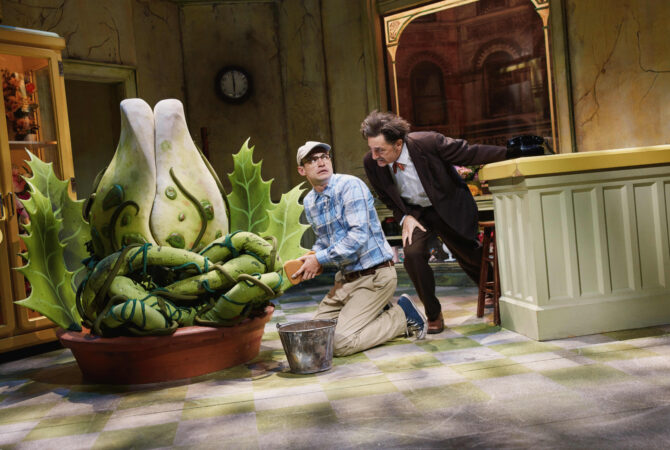 Little Shop of Horrors Off-Broadway Production Photos 2025 Thomas Doherty and Reg Rogers HR