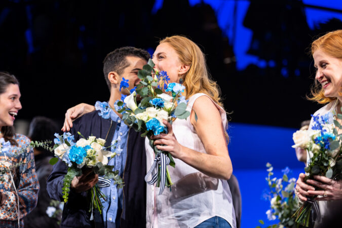Dear Evan Hansen_Broadway_Reopening Night_2021_Gabrielle Carrubba, Jordan Fisher, Jessica Phillips, and Christiane Noll_HR