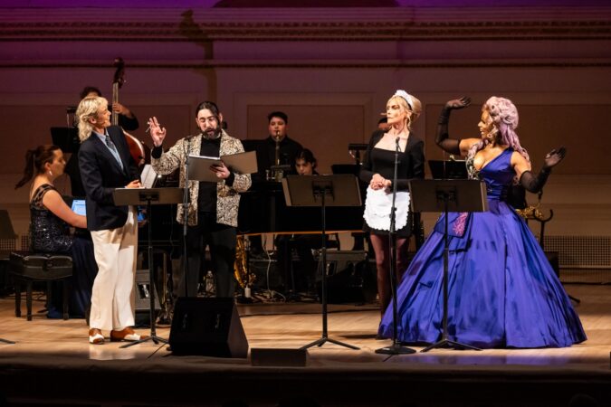 The Drowsy Chaperone Breaking The Binary Carnegie Hall Production Photos 2025 Betty Who, Max Mendoza Crumm, Joslyn De Freece, and Peppermint HR