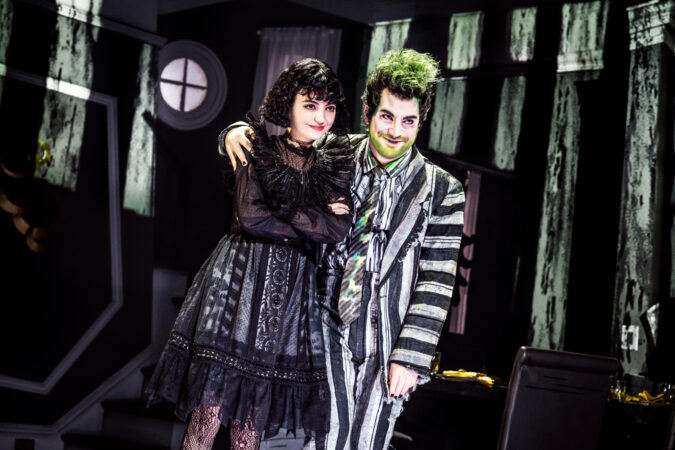 Beetlejuice Broadway Production Photos 2025 Isabella Esler and Justin Collette HR