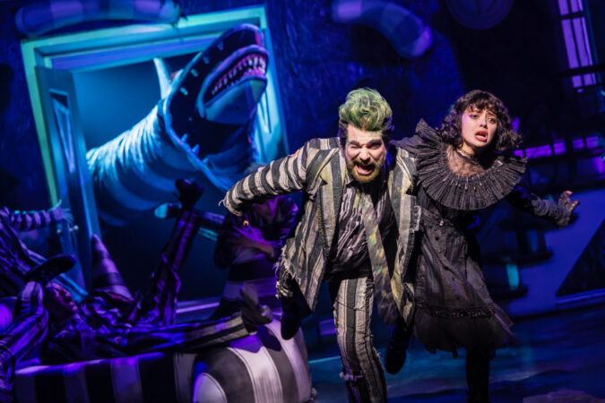 Beetlejuice Broadway Production Photos 2025 Justin Collette and Isabella Esler HR