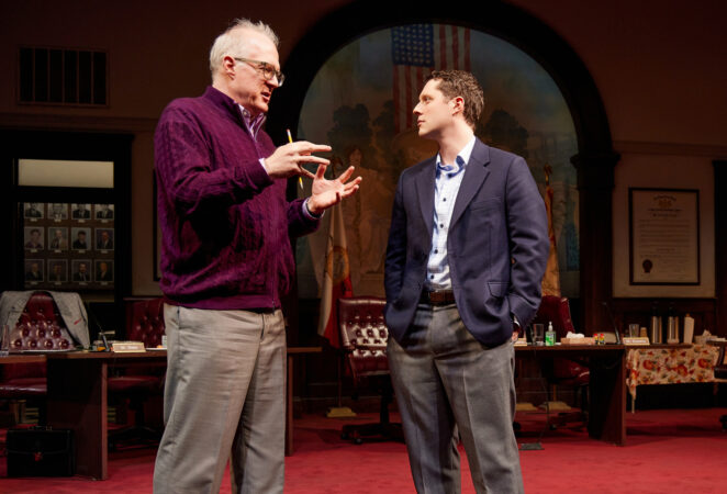 The Minutes_Broadway_Production Photos_2022_Tracy Letts and Noah Reid_HR