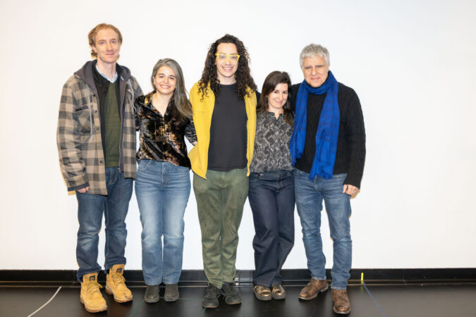 The Reservoir Atlantic Theater Company Rehearsal Photos 2026 Graeme Gillis, Estefanía Fadul, Jake Brasch, Shelley Butler, and Neil Pepe HR