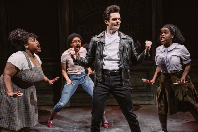 Little Shop of Horrors Off-Broadway Production Photos 2025 Salome Smith, Morgan Ashley Bryant, Andrew Durand, and Christine Wanda HR
