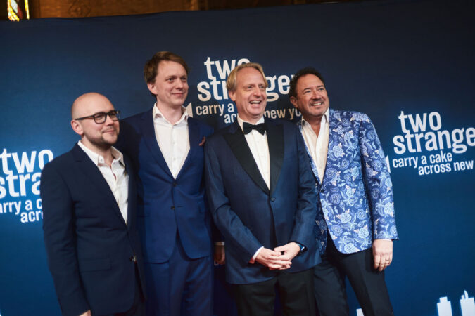 Two Strangers Carry a Cake Across New York Broadway 2025 Opening Night Jamie Wilson Tim Johanson Gareth Lake Kevin Mc Collum HR