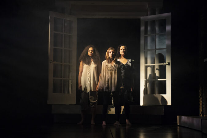 Michelle Beck, Kate Wetherhead, and Danielle Skraastad in HURRICANE DIANE, co-presented by WP Theater (2019). Photo by Joan Marcus.jpg
