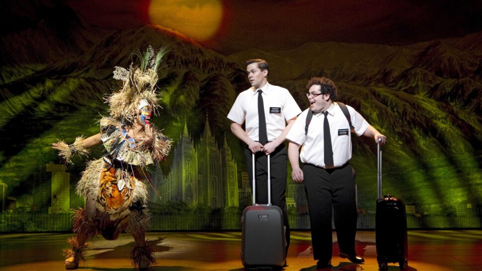 Book of Mormon_Broadway_Production Photos_2011_Rema Webb, Andrew Rannells, and Josh Gad_HR