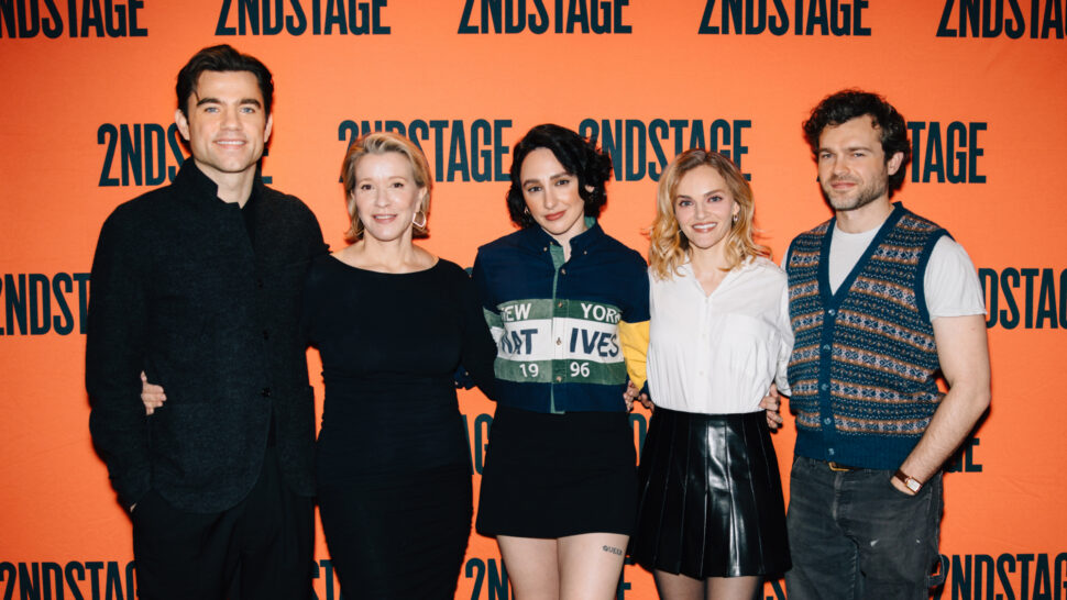 Becky Shaw Broadway Meet the Press 2026 Patrick Ball, Linda Emond, Lauren Patten, Madeline Brewer, and ﻿﻿Alden Ehrenreich﻿ HR