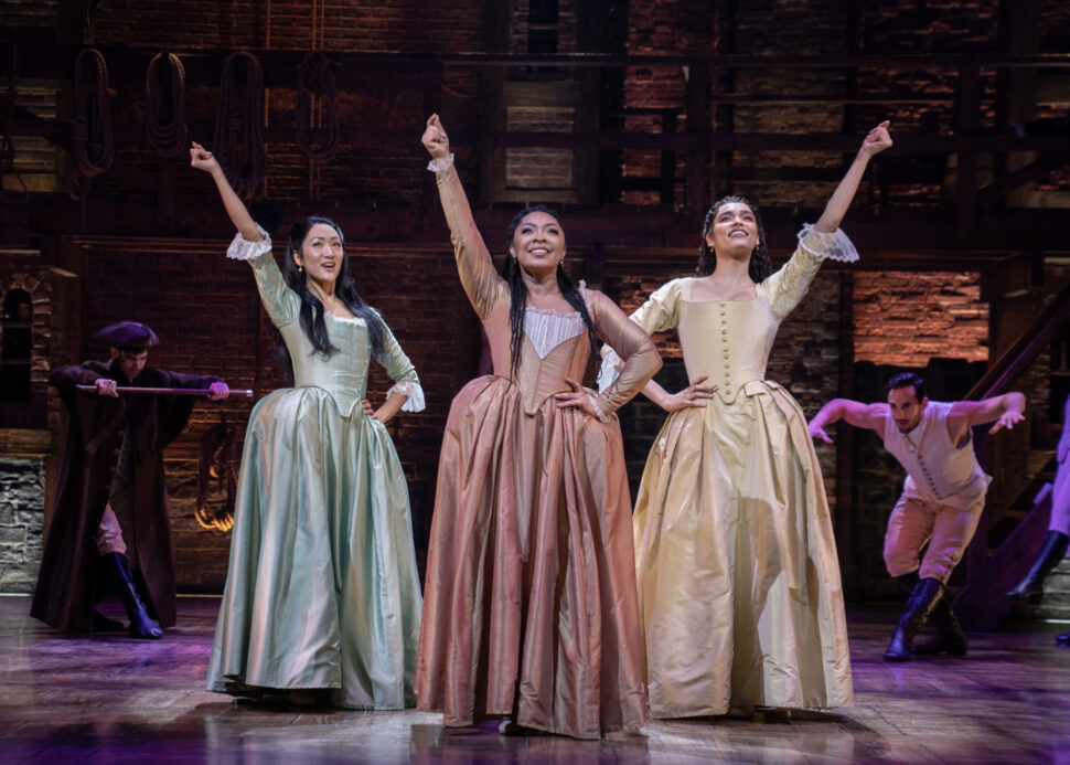 Hamilton Broadway Production Photos 2026 Stephanie Jae Park, Jennie Harney-Fleming, and Yana Perrault HR