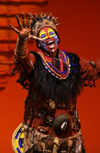 Tshidi Manye as Rafiki in The Lion King