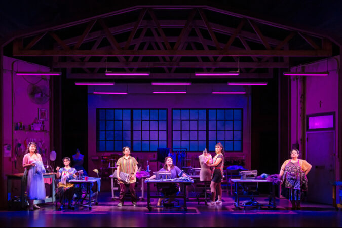 Real women have curves Broadway production Photos 2025 Jennifer Sánchez, Aline Mayagoitia, Sandra Valls, Florencia Cuenca, Shelby Acosta and Carla Jimenez HR