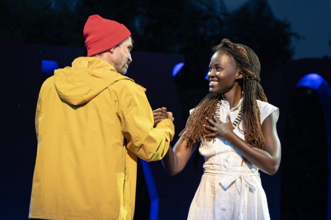 Twelfth Night Shakespeare in the Park Production Photos 2025 Joe Tapper and Lupita Nyong'o HR