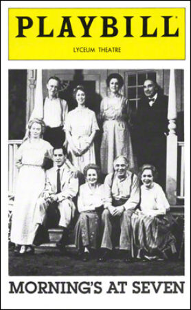 In the morning at Seven Playbill - Opening Evening, April 1980
