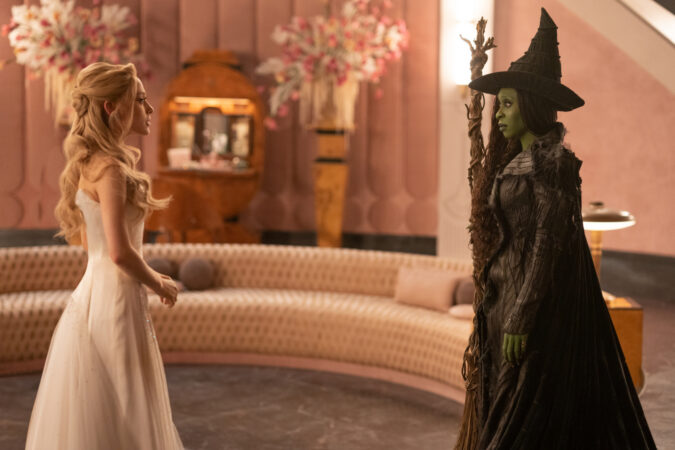 Wicked For Good Production Stills 2025 Ariana Grande and Cynthia Erivo HR